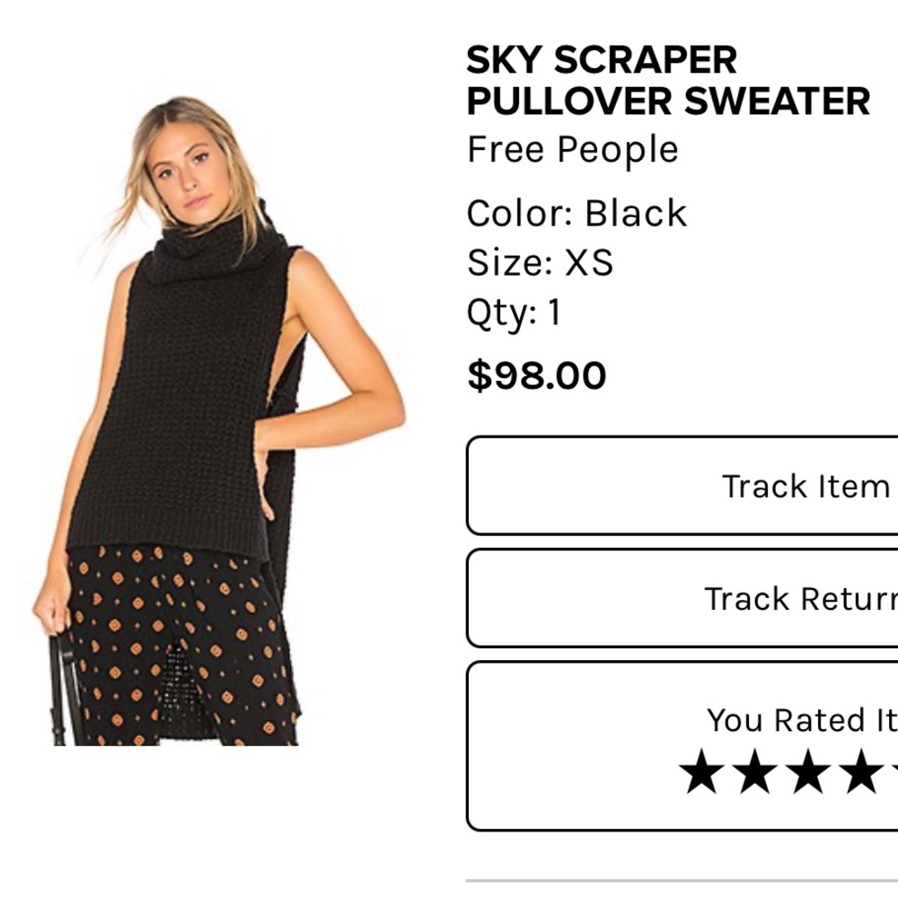 Free People Sky Scraper Pullover Sweater